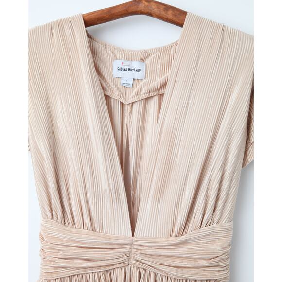 Sabina Musayev Maze Dress in Gold Size L - Picture 6 of 9